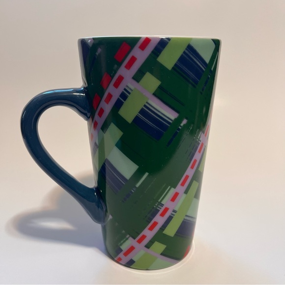 Starbucks Green Plaid 2020 Holiday release ceramic coffee mug 16oz - Picture 2 of 5